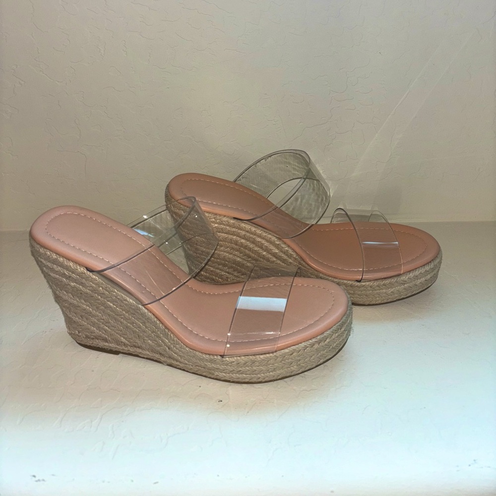 Clear heel wedges